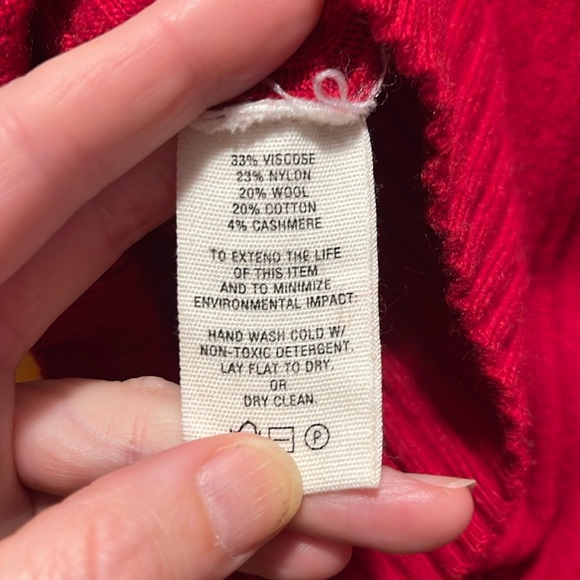 Alex Mill Red Ribbed Button-Front Cardigan - Picture 7 of 7